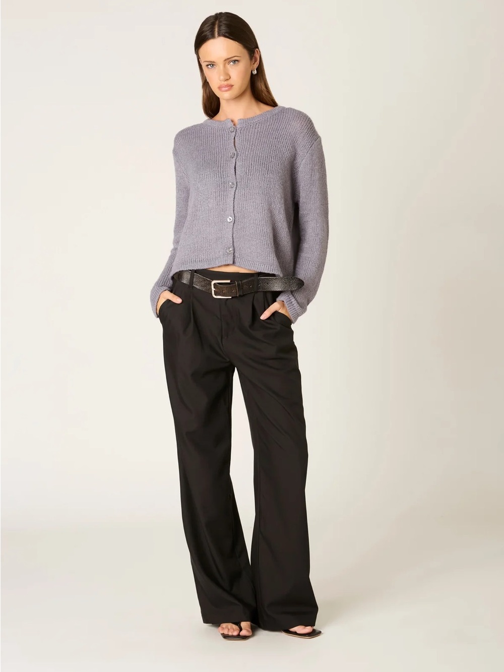 NIA Ariana Cardigan NEW Size Plus (16-22) Grey  Quiet Luxury Revolve Capsule